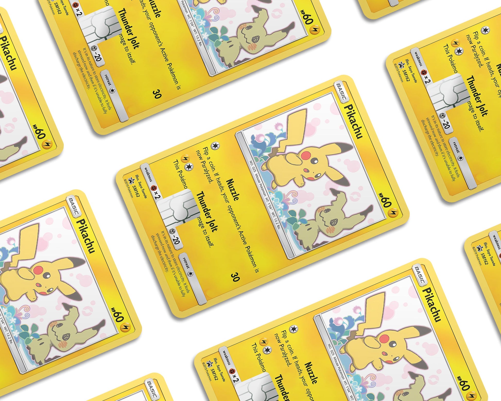Anime Town Creations Credit Card Pikachu Mimikyu Pokemon Card Window Skins - Anime Pokemon Credit Card Skin