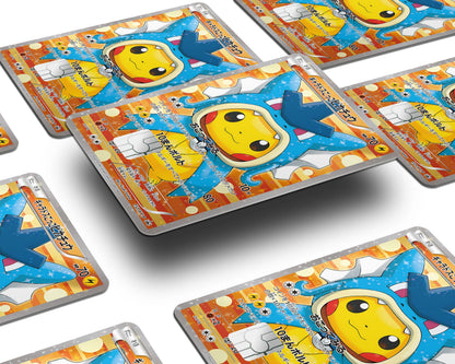 Anime Town Creations Credit Card Poncho Pikachu Gyarados Cosplay Pokemon Card Window Skins - Anime Pokemon Credit Card Skin
