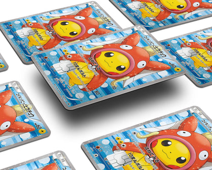 Anime Town Creations Credit Card Poncho Pikachu Magikarp Cosplay Pokemon Card Window Skins - Anime Pokemon Credit Card Skin