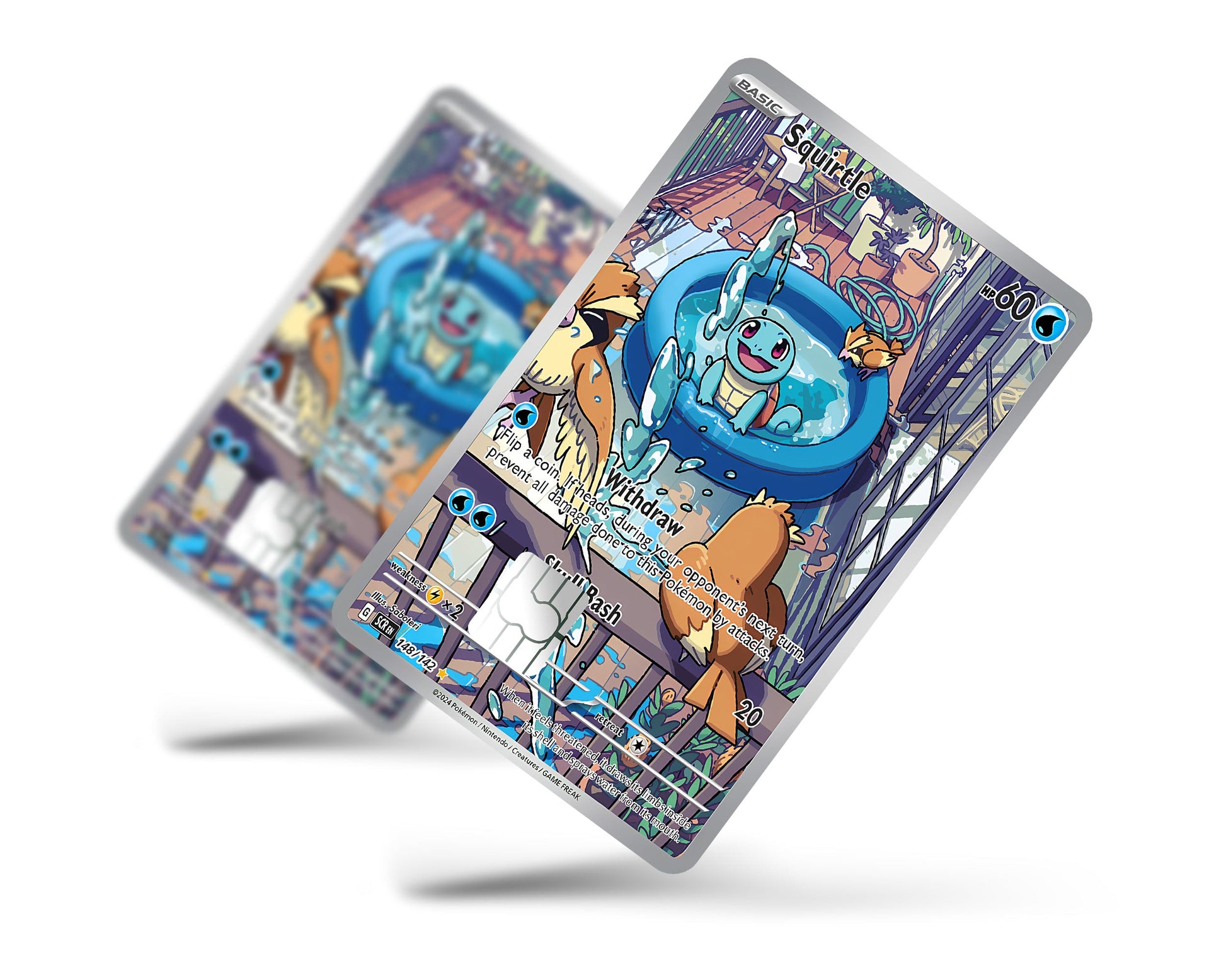 Anime Town Creations Credit Card Squirtle Splash Pokemon Card Full Skins - Anime Pokemon Credit Card Skin