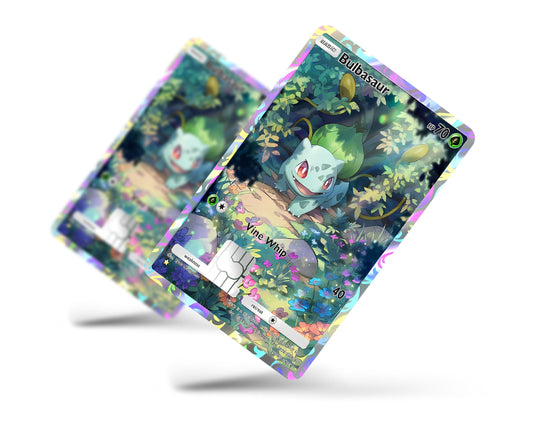 Anime Town Creations Credit Card Bulbasaur Pocket Pokemon Card Full Skins - Anime Pokemon Credit Card Skin