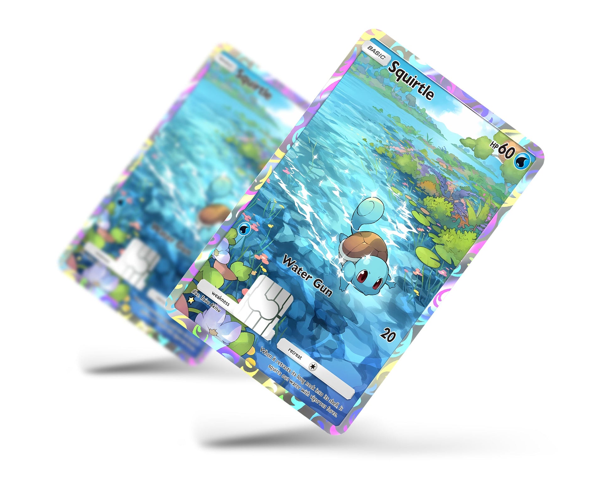 pokemon card squirtle Squirtle Pocket Pokemon Card Credit Card Credit Card Skin – Anime Town Creations