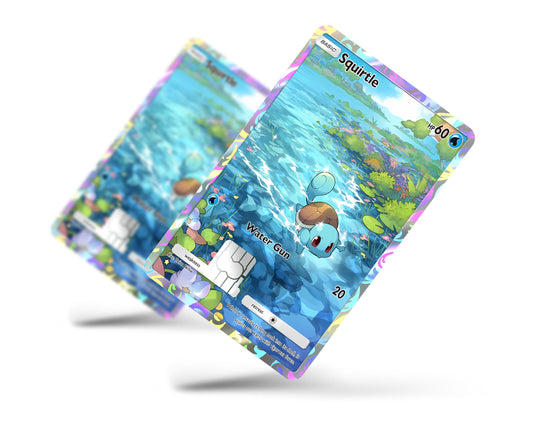 Anime Town Creations Credit Card Squirtle Pocket Pokemon Card Full Skins - Anime Pokemon Credit Card Skin