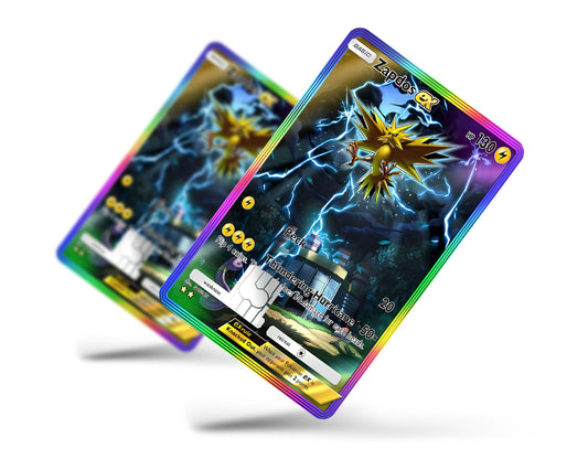 Anime Town Creations Credit Card Zapdos Pocket Pokemon Card Full Skins - Anime Pokemon Credit Card Skin