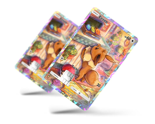 Anime Town Creations Credit Card Eevee Pocket Pokemon Card Full Skins - Anime Pokemon Credit Card Skin