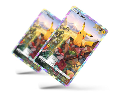 Anime Town Creations Credit Card Pikachu Pocket Pokemon Card Full Skins - Anime Pokemon Credit Card Skin