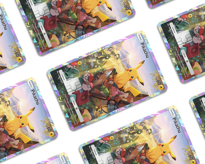 Anime Town Creations Credit Card Pikachu Pocket Pokemon Card Window Skins - Anime Pokemon Credit Card Skin