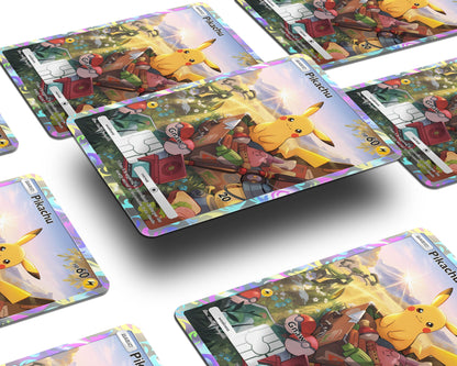 Anime Town Creations Credit Card Pikachu Pocket Pokemon Card Window Skins - Anime Pokemon Credit Card Skin