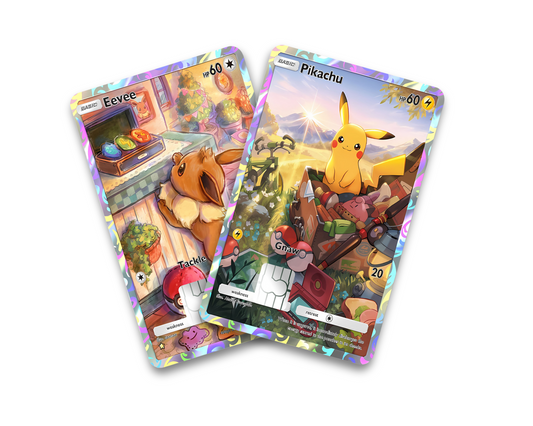 Pokemon Pikachu & Eevee Pocket Credit Card Bundle Skin
