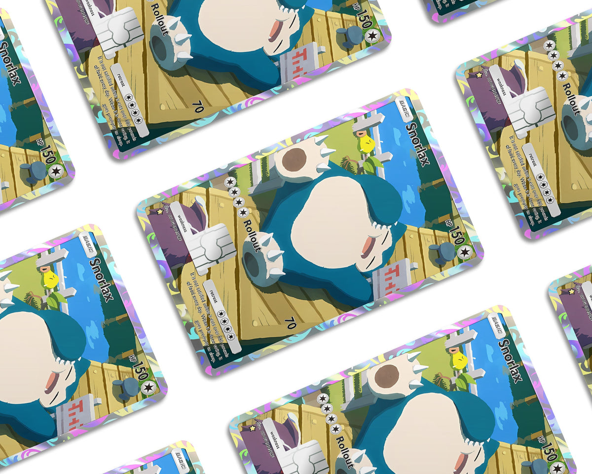 Snorlax Pokemon Credit Card Skin Sticker – Fun Meme Decal For Your Debit Or Credit Card, Protective Wrap