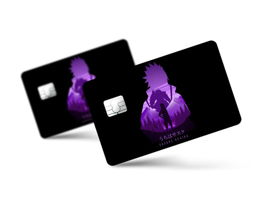 Anime Town Creations Credit Card Uchiha Sasuke Minimalist Full Skins - Anime Naruto Credit Card Skin