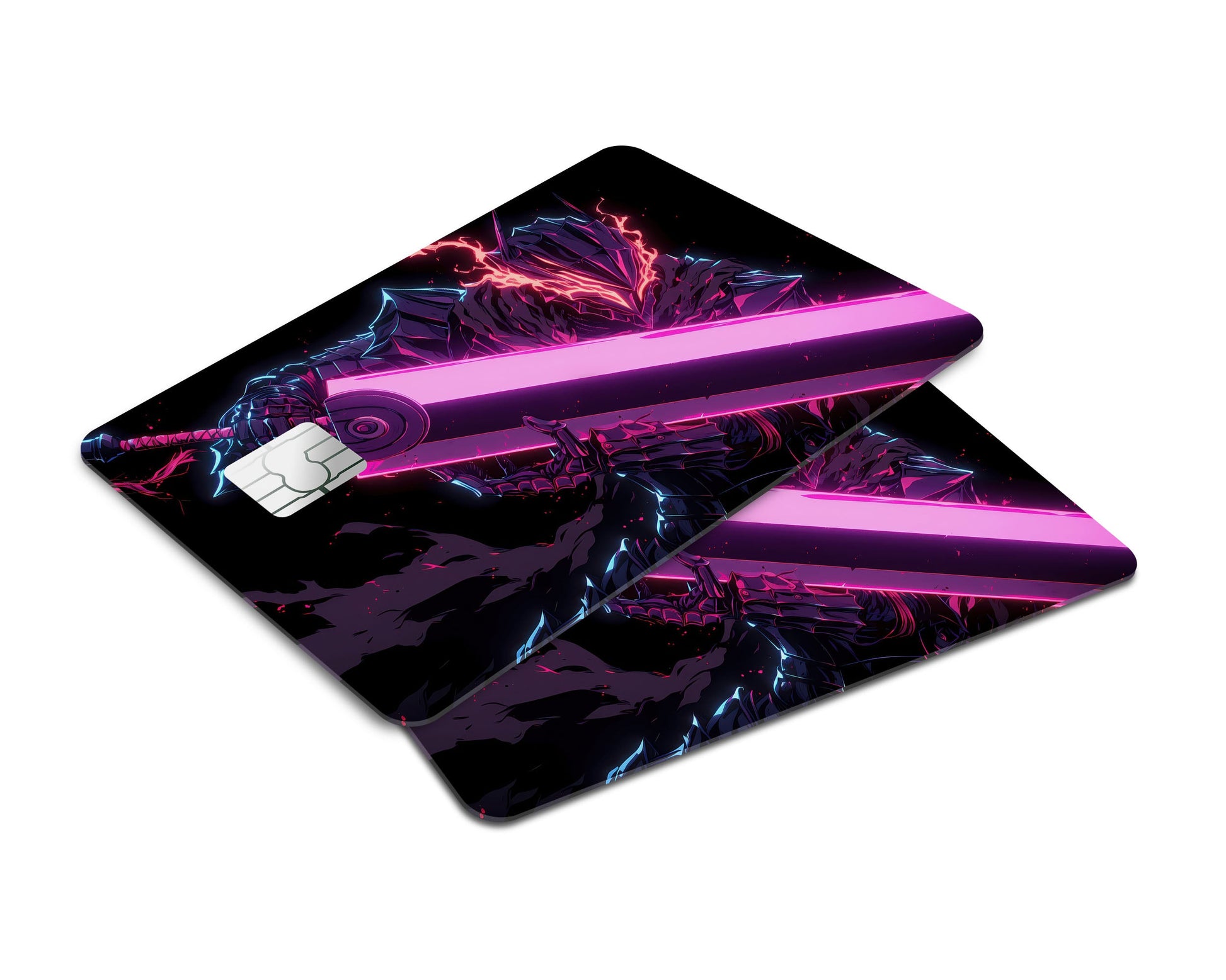 Anime Town Creations Credit Card Berserk Guts Neon Window Skins - Anime Berserk Credit Card Skin
