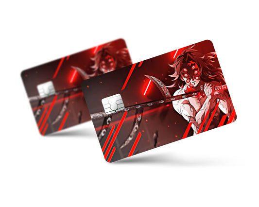 Anime Town Creations Credit Card Demon Slayer Kokushibo Red Full Skins - Anime Demon Slayer Credit Card Skin