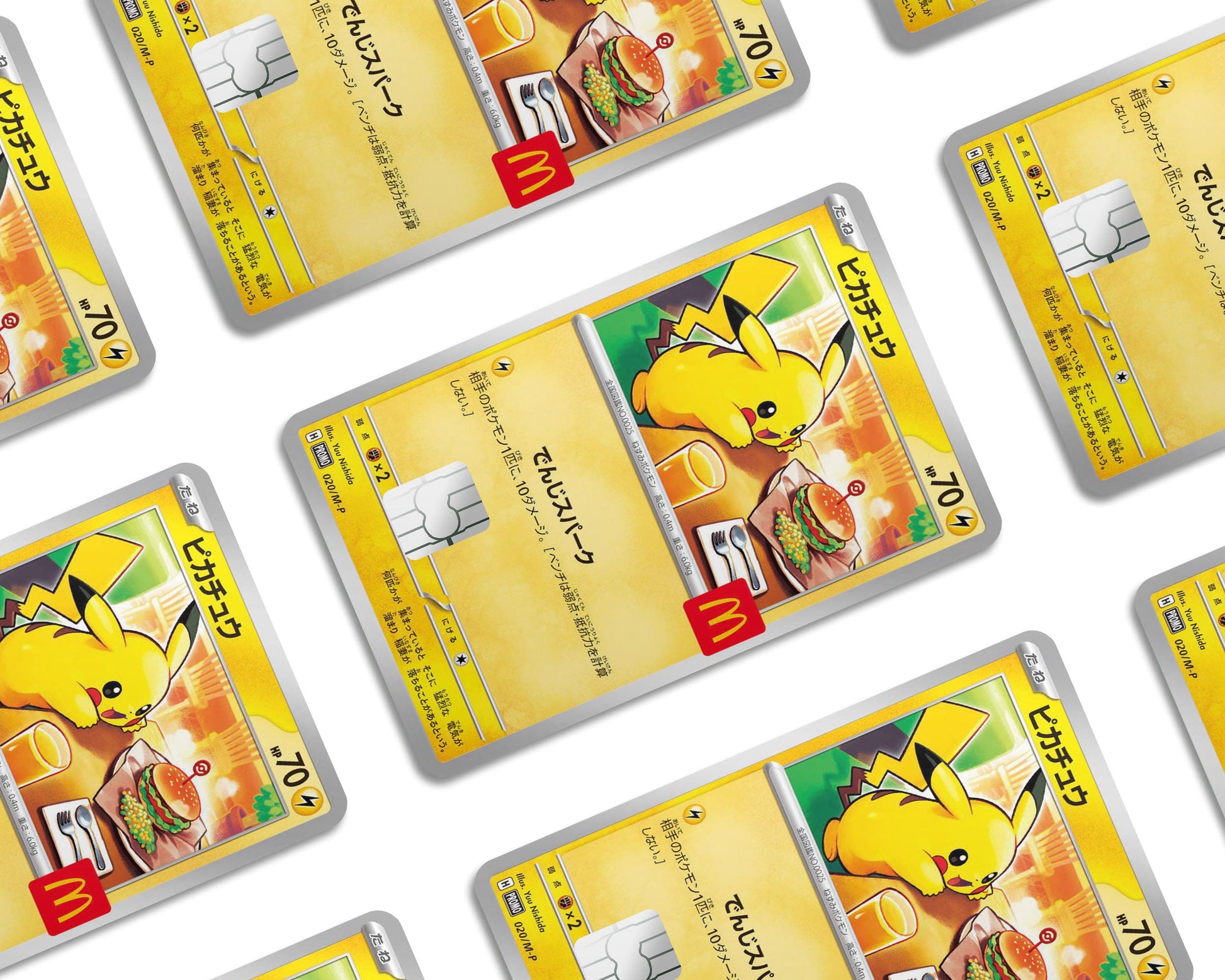 Anime Town Creations Credit Card Promo Pikachu McDonalds Burger Card Window Skins - Anime Pokemon Credit Card Skin