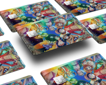 Anime Town Creations Holographic Credit Card One Piece Crew Members Window Skins - Anime One Piece Holographic Credit Card Skin