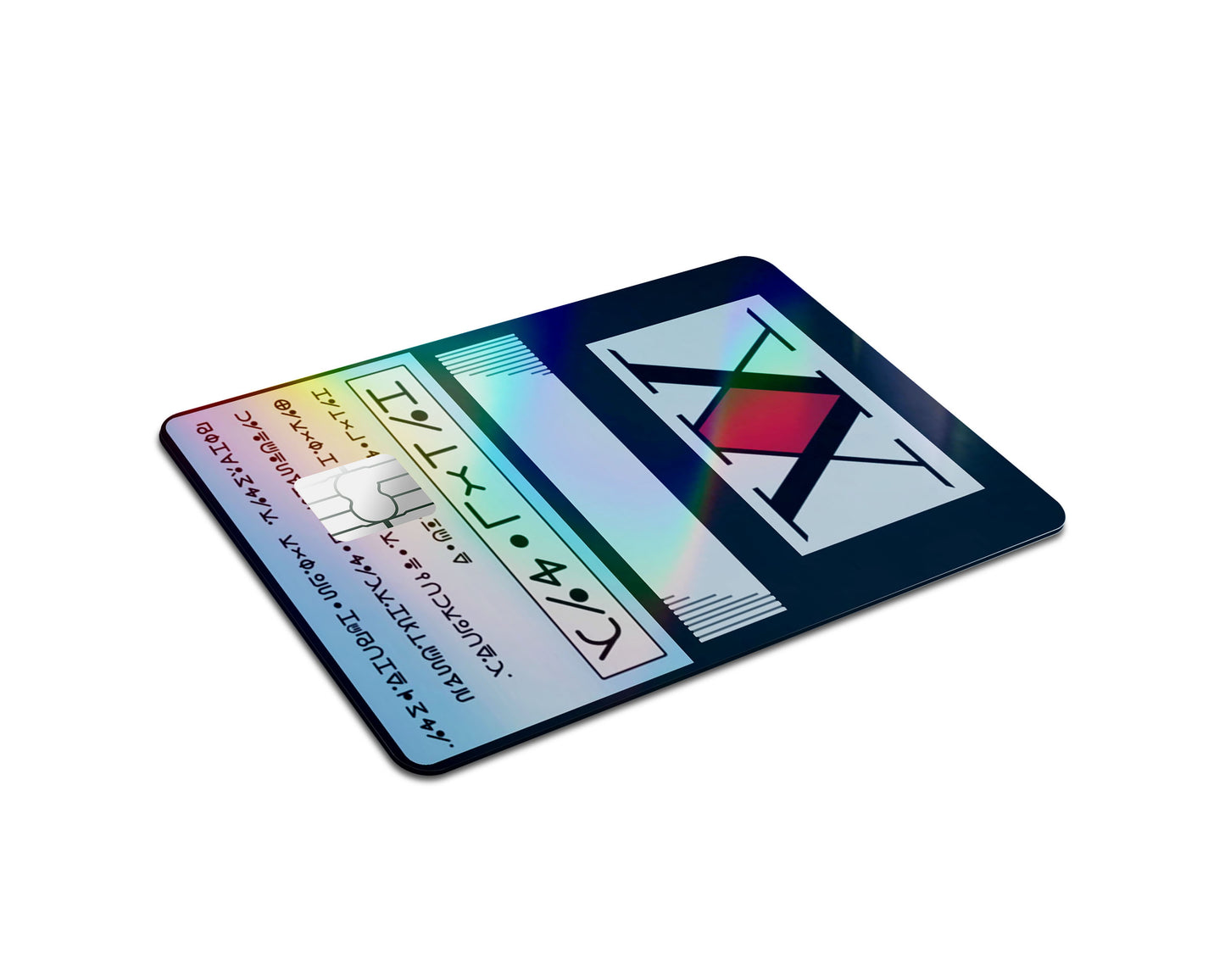 Anime Town Creations Holographic Credit Card Hunter x Hunter Licence Card Half Skins - Anime Hunter x Hunter Holographic Credit Card Skin