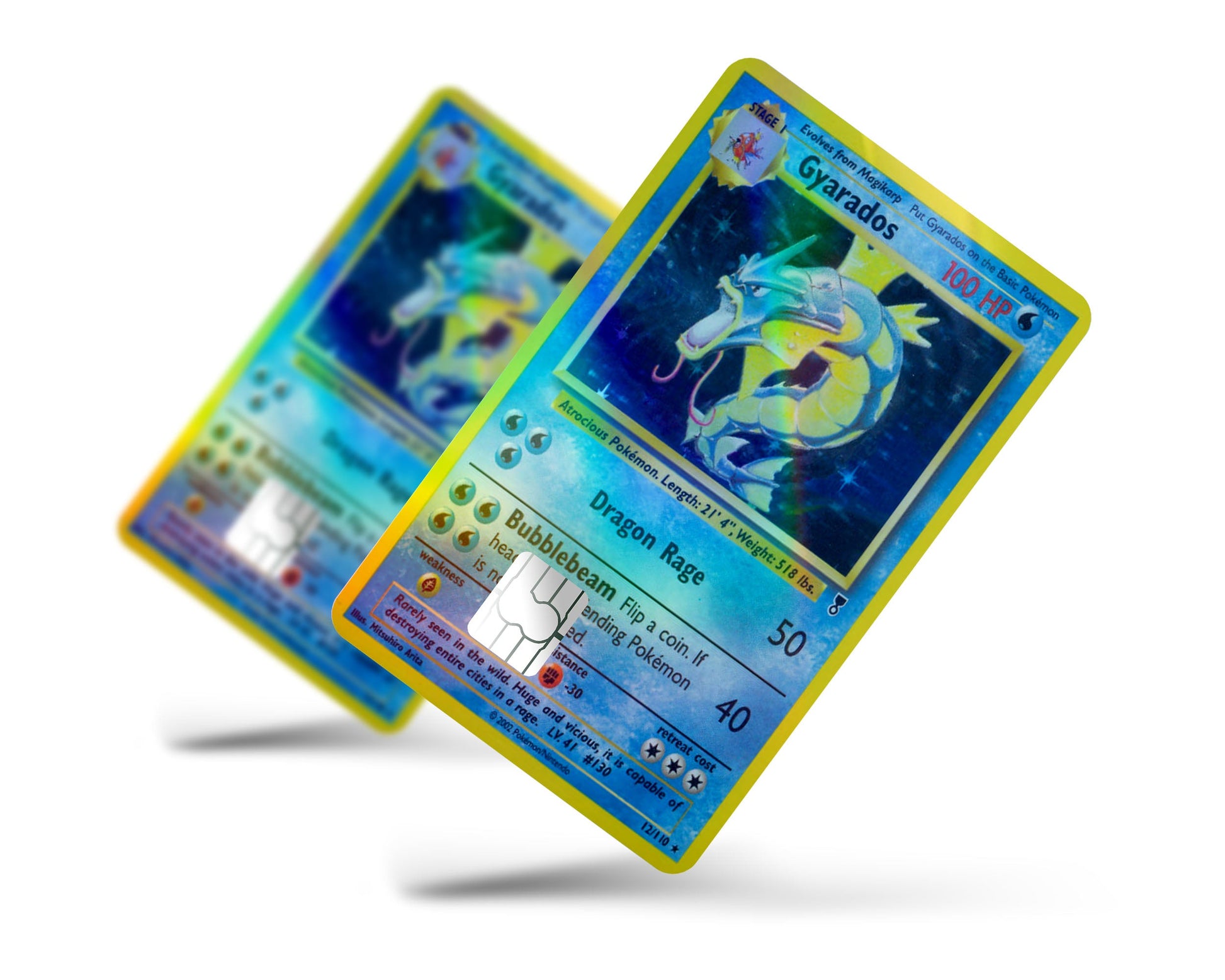 gyrados pokemon card Gyarados Pokemon Card Holographic Credit Card Holographic Credit Card Skin – Anime Town Creations