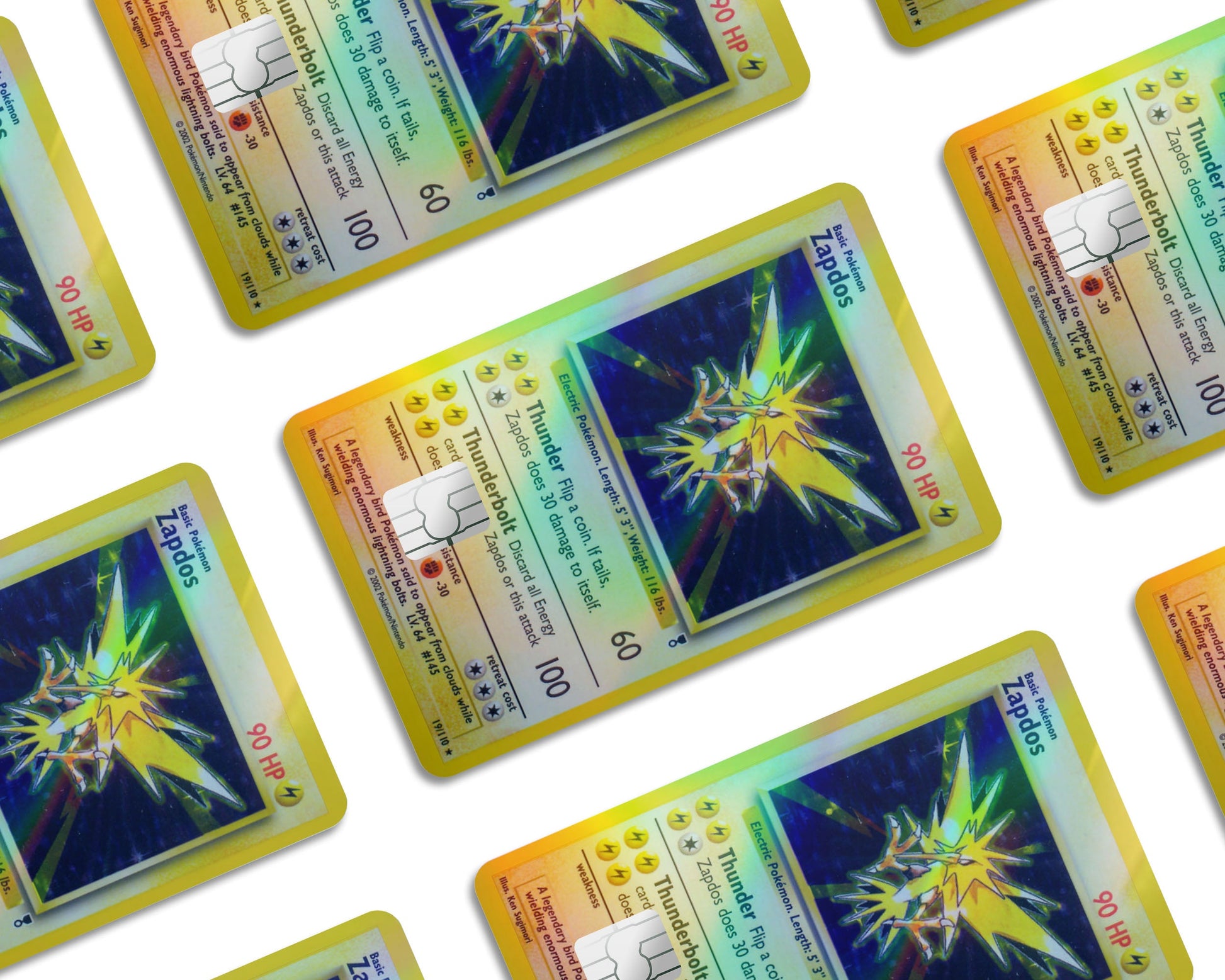 Zapdos Pokemon Card Holographic Credit Card Holographic Credit Card Skin Anime Town Creations Zapdos Pokemon Card Holographic Credit Card Holographic Credit Card Skin Anime Town Creations