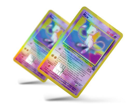 Anime Town Creations Holographic Credit Card Mew Pokemon Card Full Skins - Anime Pokemon Holographic Credit Card Skin