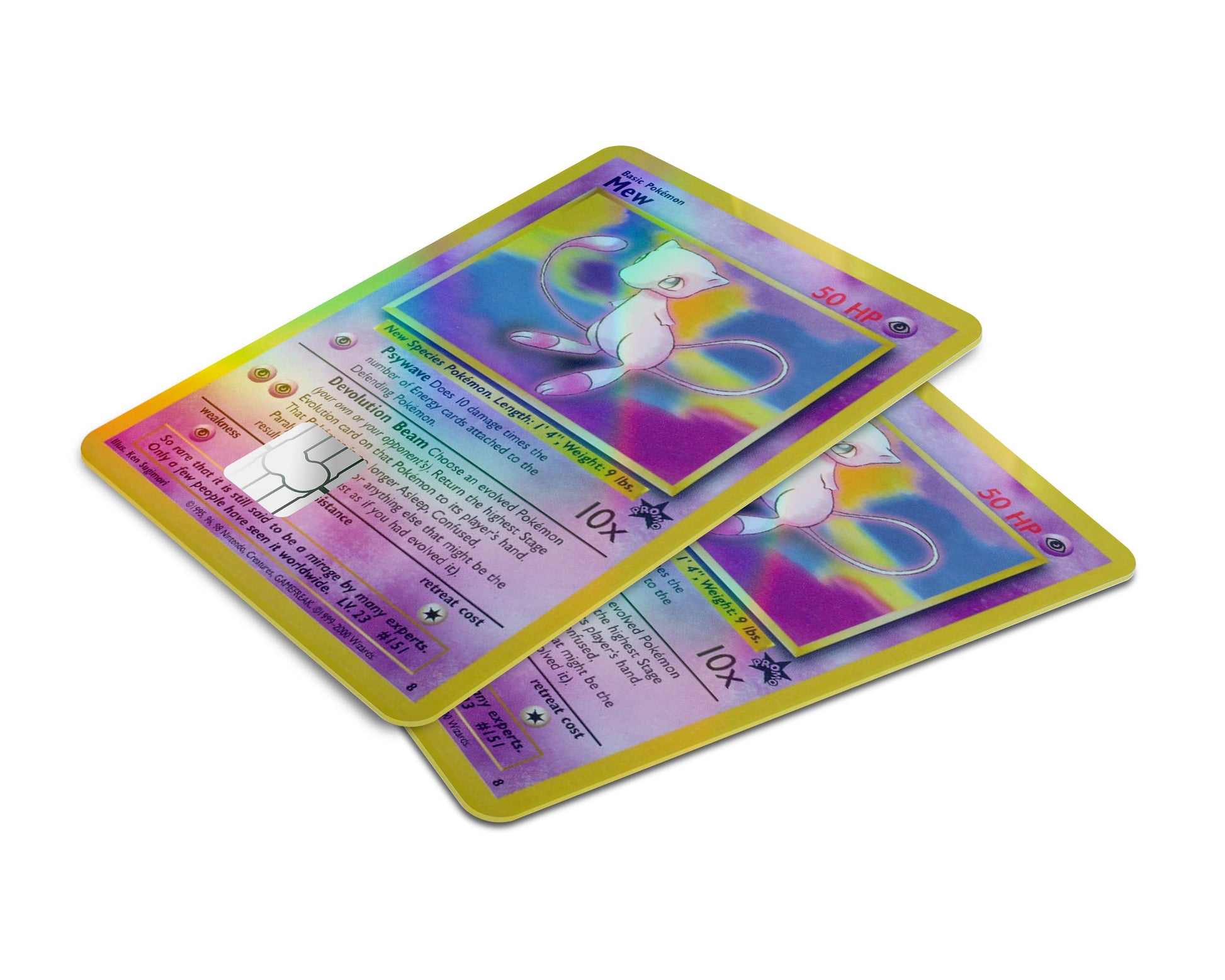 pokemon card experts near me Mew Pokemon Card Holographic Credit Card Holographic Credit Card Skin – Anime Town Creations