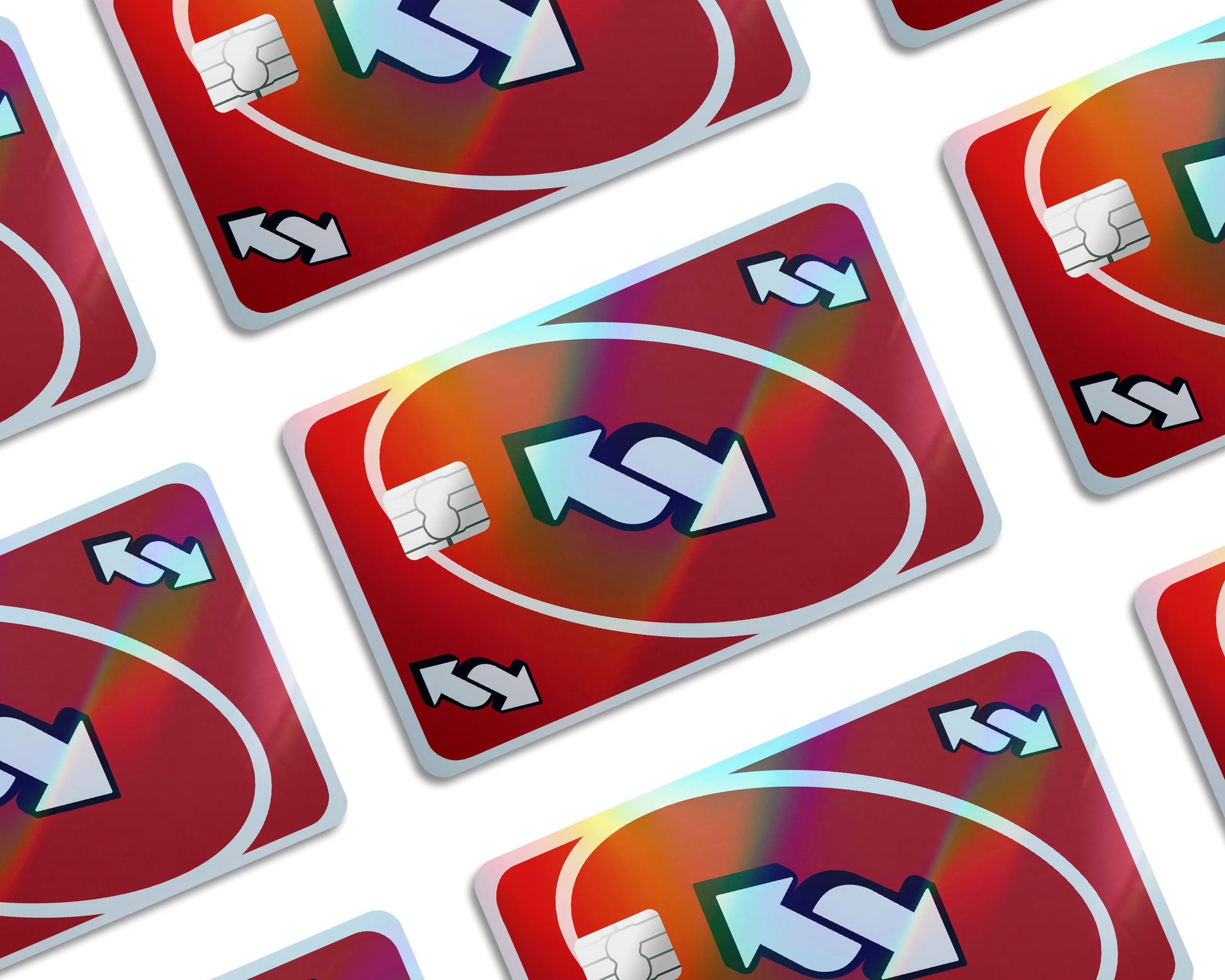 Uno Reverse Red Holographic Credit Card Holographic Credit Card Skin Anime Town Creations Uno Reverse Red Holographic Credit Card Holographic Credit Card Skin Anime Town Creations