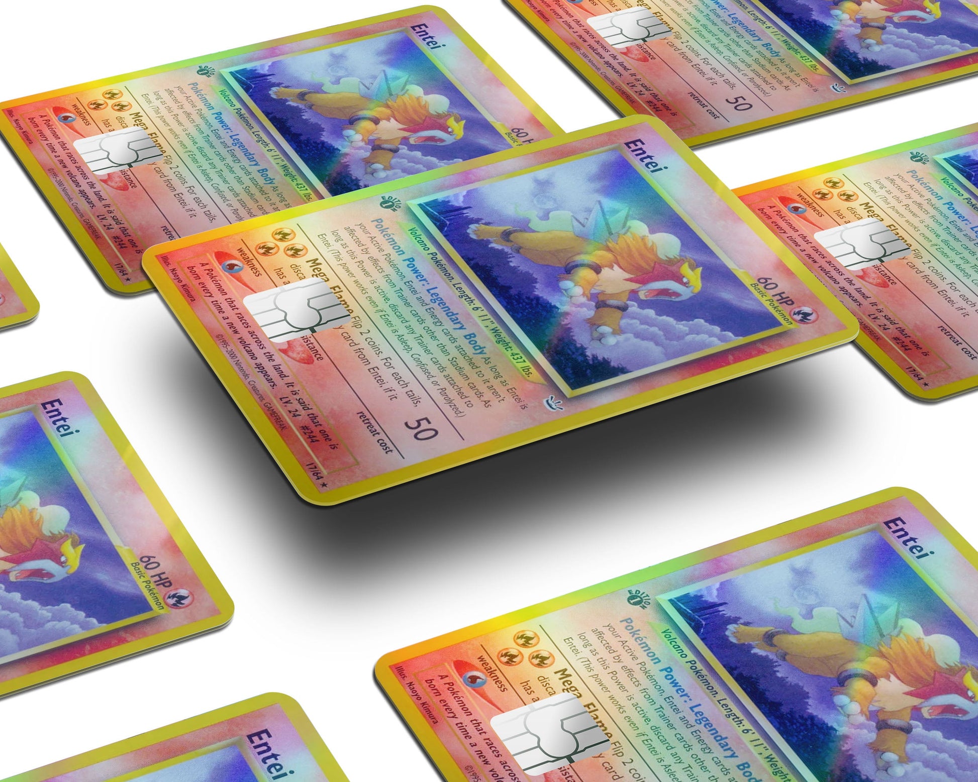 Entei Pokemon Card Holographic Credit Card Holographic Credit Card Skin Anime Town Creations Entei Pokemon Card Holographic Credit Card Holographic Credit Card Skin Anime Town Creations