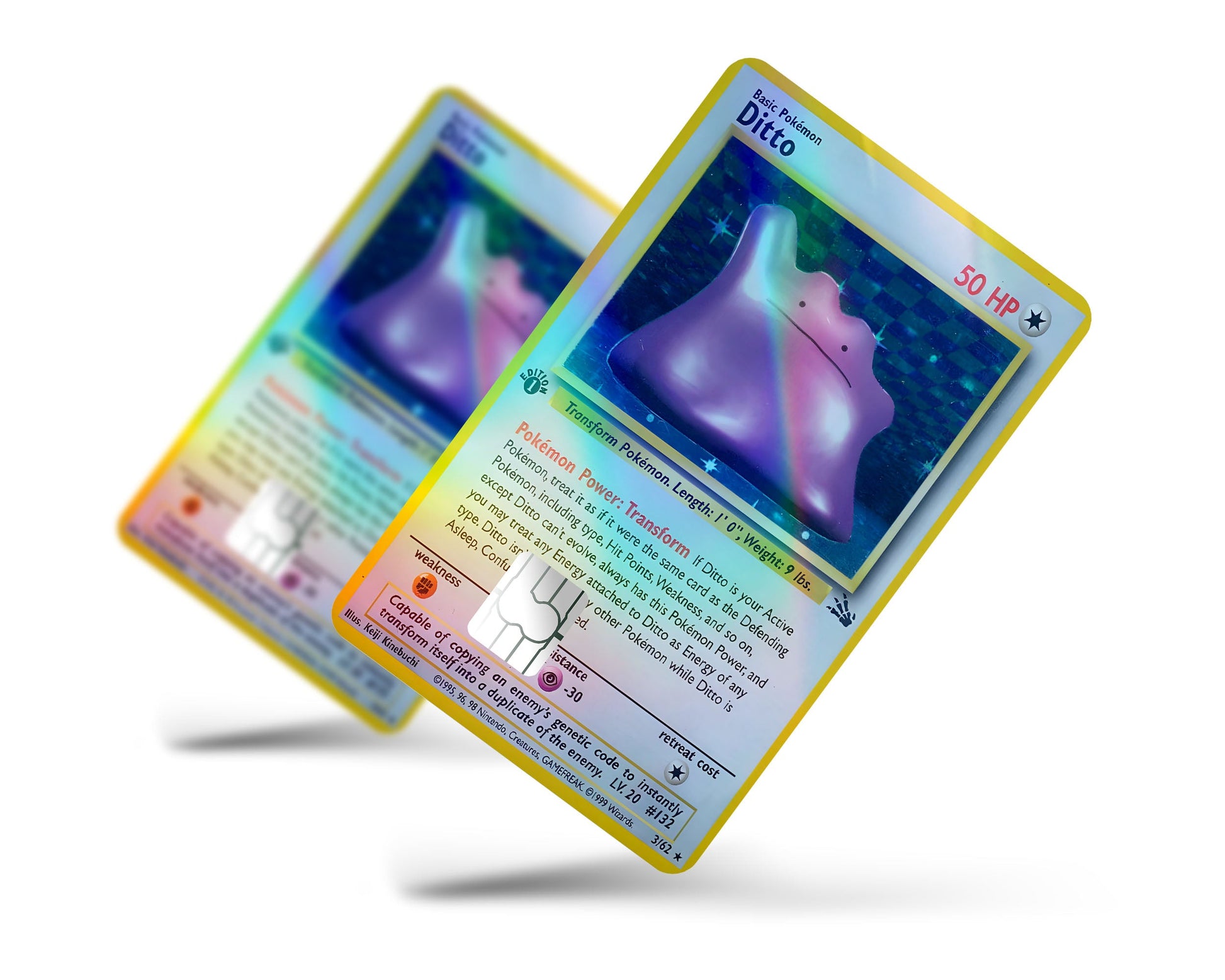 Ditto Pokemon Card Holographic Credit Card Holographic Credit Card Skin Anime Town Creations Ditto Pokemon Card Holographic Credit Card Holographic Credit Card Skin Anime Town Creations