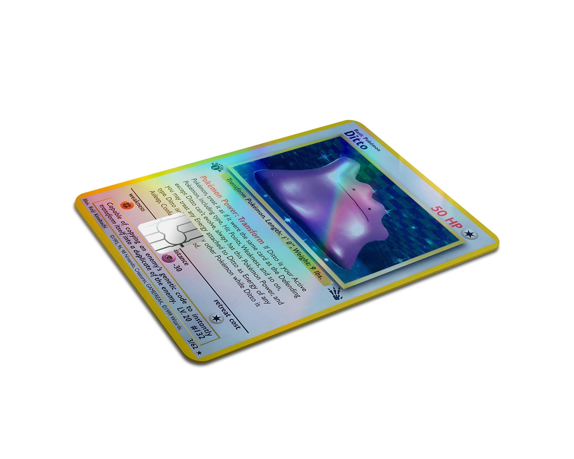 Ditto Pokemon Card Holographic Credit Card Holographic Credit Card Skin Anime Town Creations Ditto Pokemon Card Holographic Credit Card Holographic Credit Card Skin Anime Town Creations