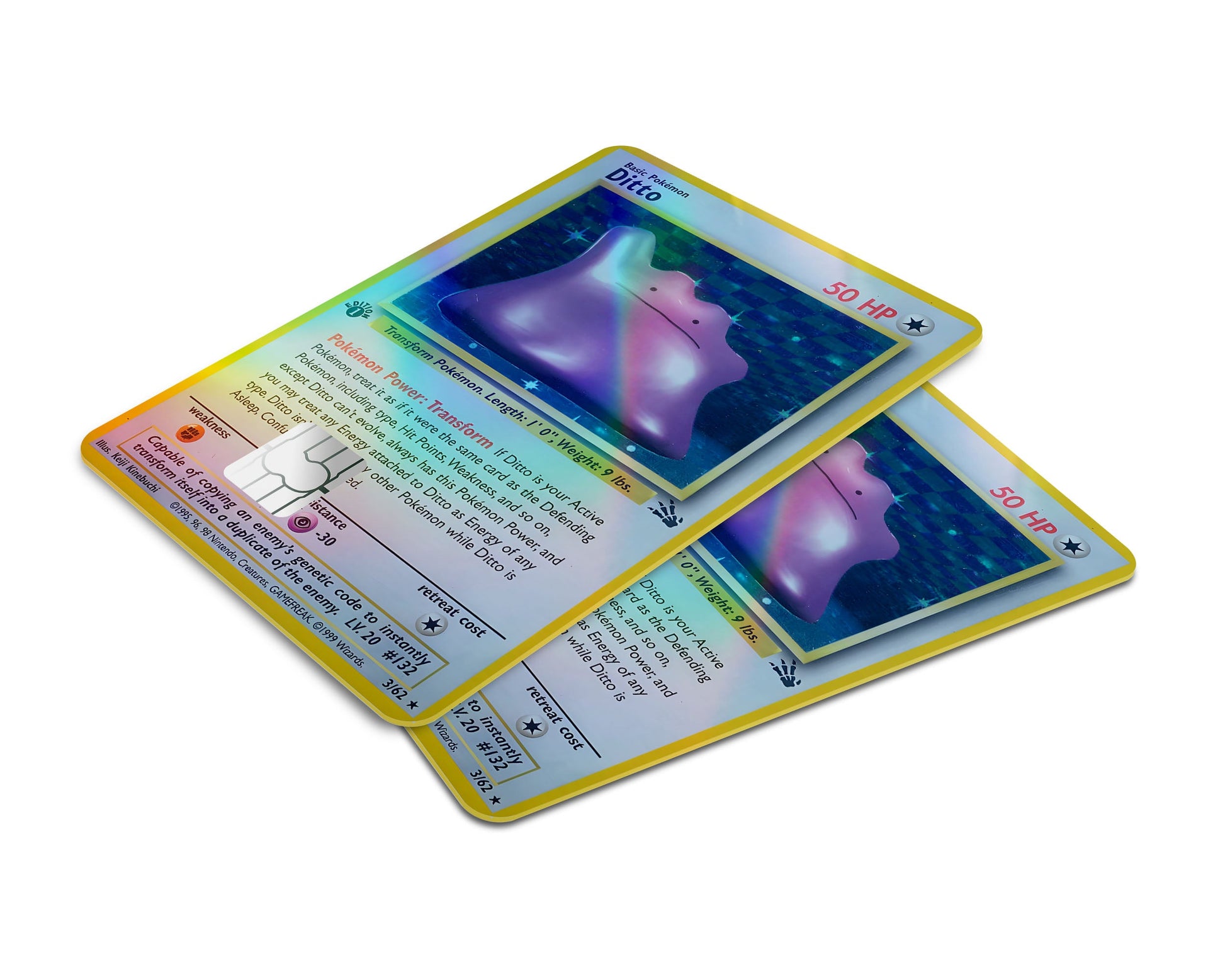 japanese ditto pokemon card Ditto Pokemon Card Holographic Credit Card Skin