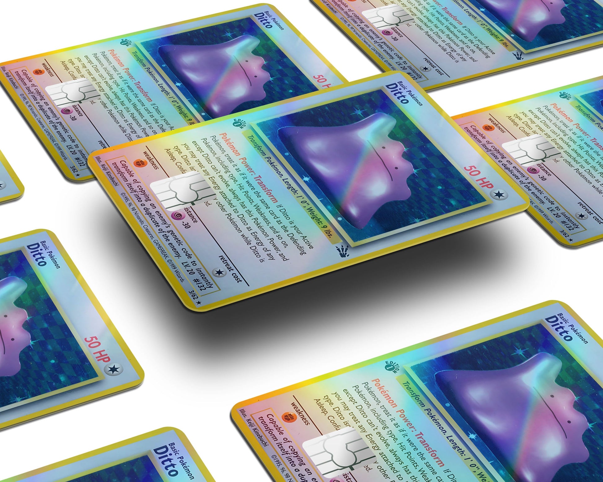 Ditto Pokemon Card Holographic Credit Card Holographic Credit Card Skin Anime Town Creations Ditto Pokemon Card Holographic Credit Card Holographic Credit Card Skin Anime Town Creations
