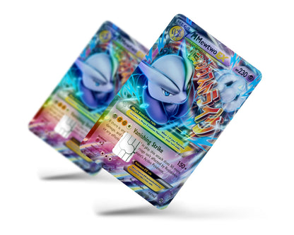 Anime Town Creations Holographic Credit Card Mega Mewtwo X Pokemon Card Full Skins - Anime Pokemon Holographic Credit Card Skin