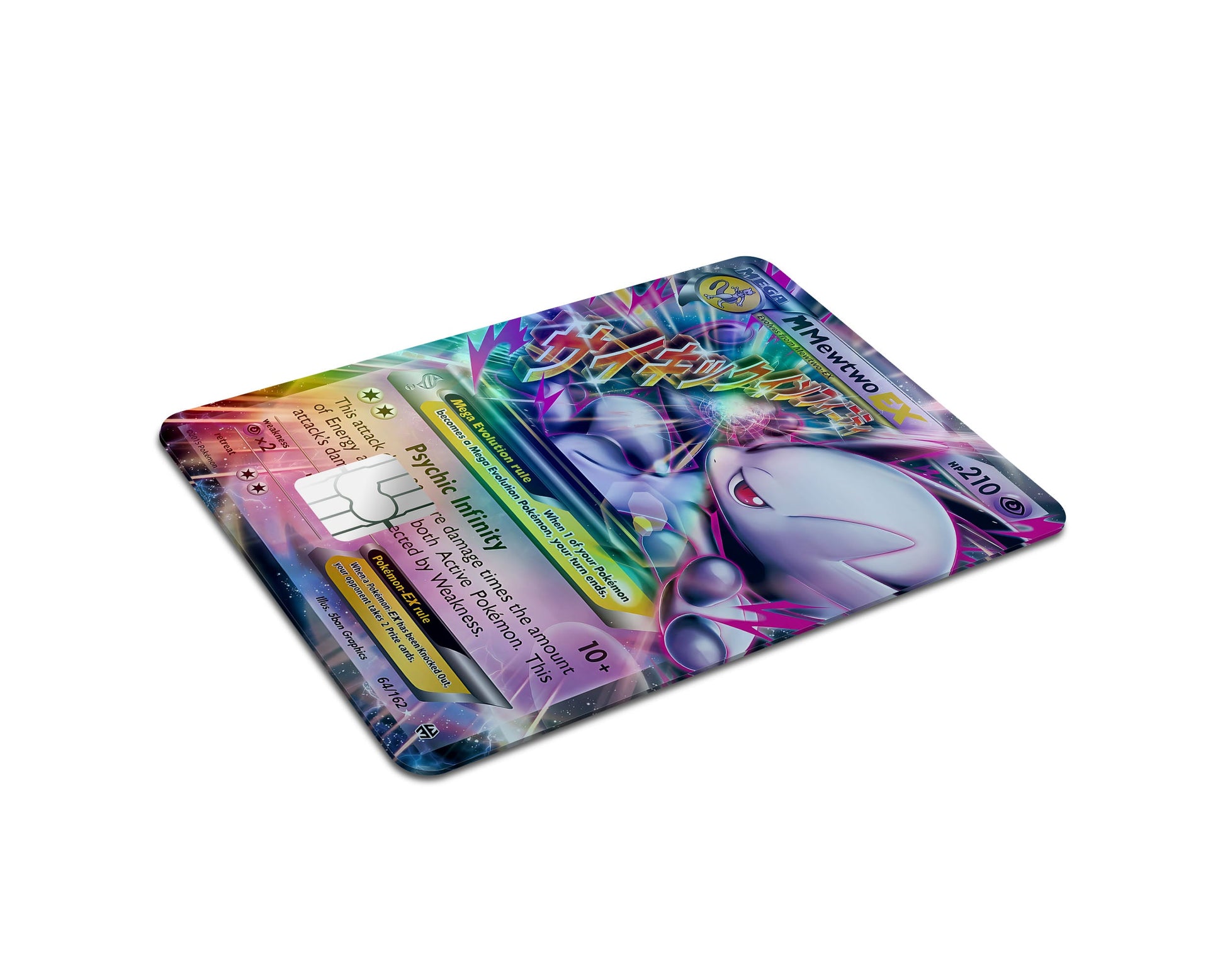 Mega Mewtwo Y Pokemon Card Holographic Credit Card Holographic Credit Card  Skin – Anime Town Creations