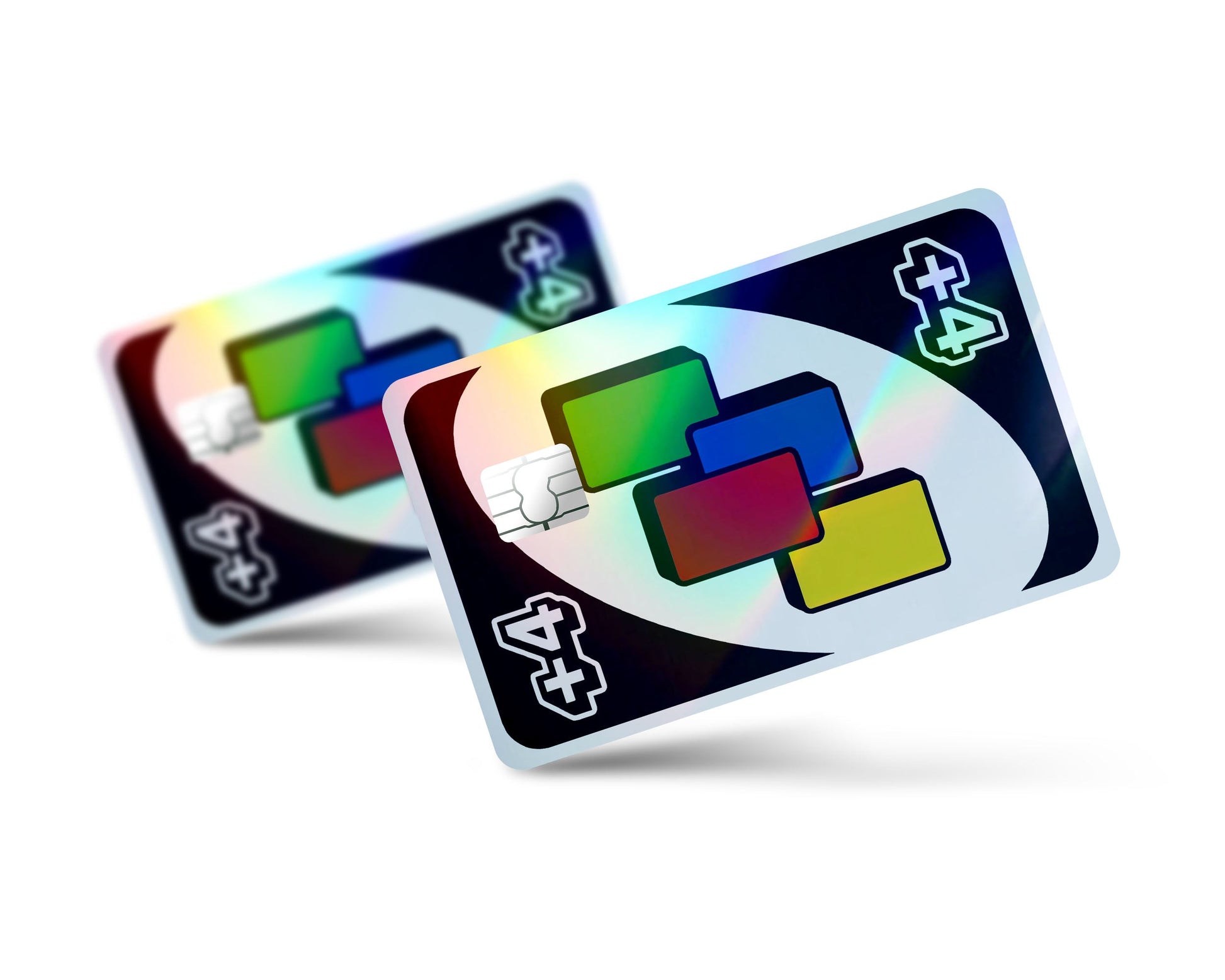 holographic uno cards Uno Plus 4 Holographic Credit Card Skin