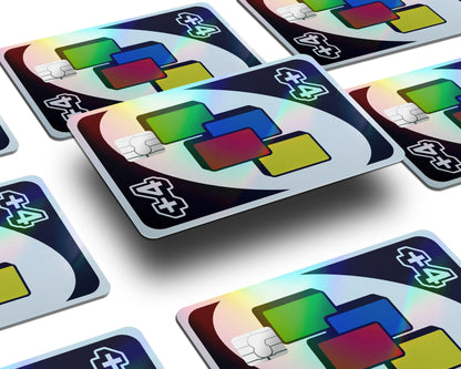 Anime Town Creations Holographic Credit Card Uno Plus 4 Window Skins - Anime Quote Holographic Credit Card Skin