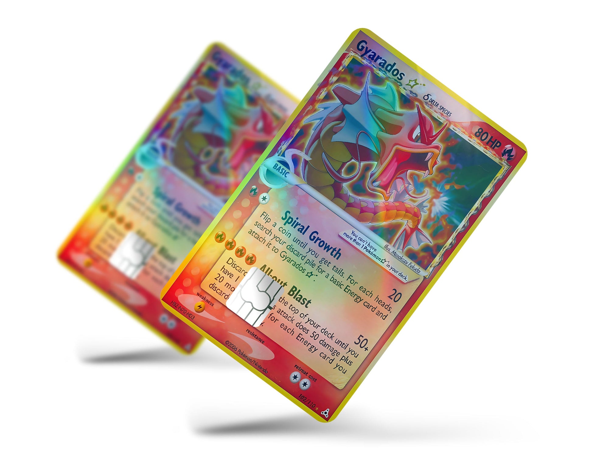 Gyarados Star Pokemon Card Holographic Credit Card Holographic Credit Card Skin Anime Town Creations Gyarados Star Pokemon Card Holographic Credit Card Holographic Credit Card Skin Anime Town Creations