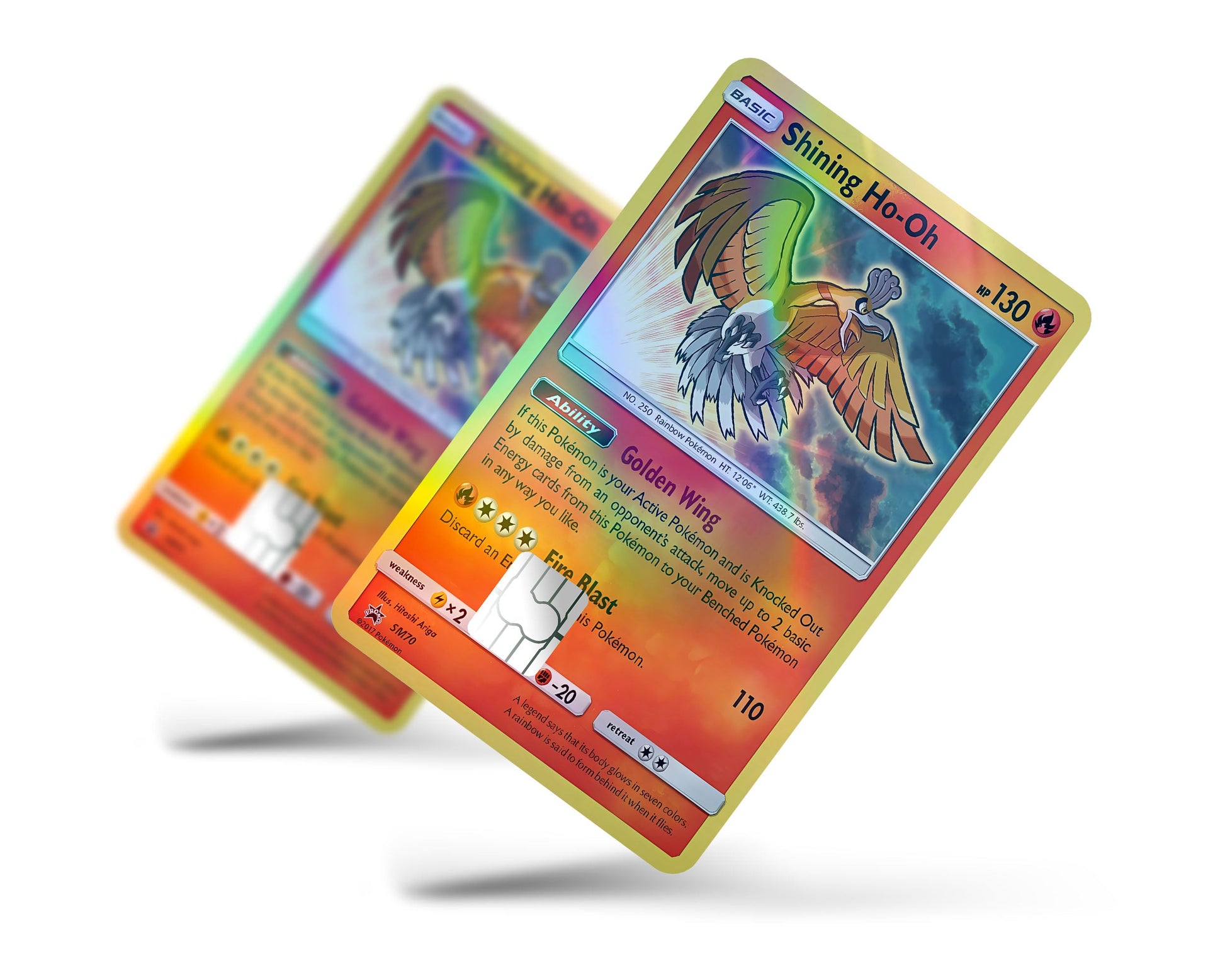 Shining Ho-oh Pokemon Card Holographic Credit Card Holographic Credit Card Skin Anime Town Creations Shining Ho-oh Pokemon Card Holographic Credit Card Holographic Credit Card Skin Anime Town Creations