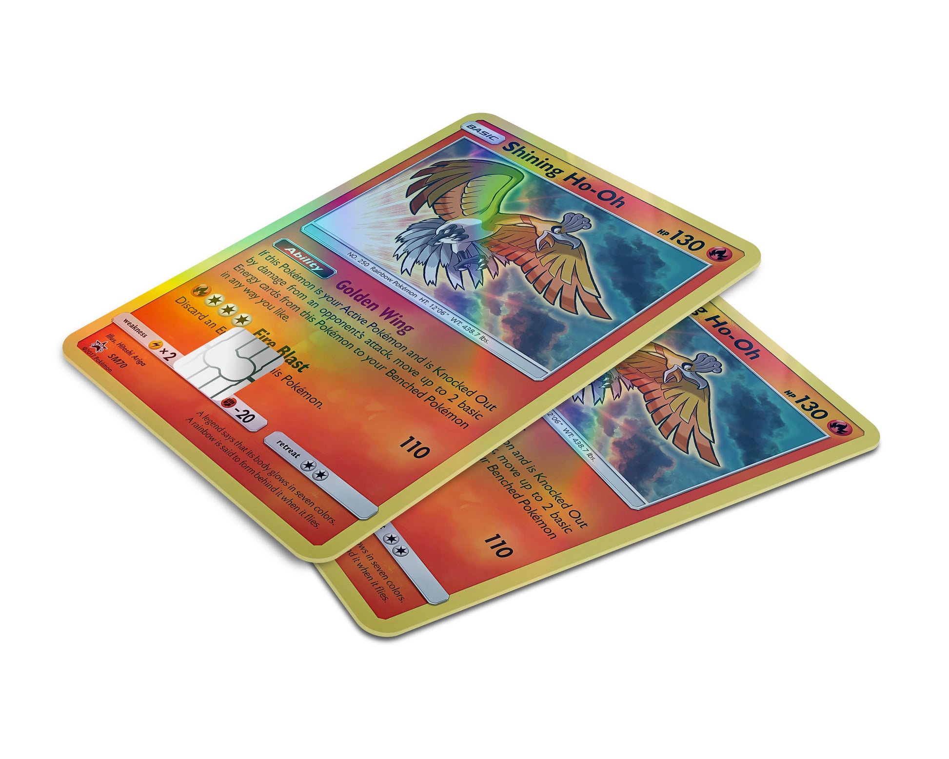 Shining Ho-oh Pokemon Card Holographic Credit Card Holographic Credit Card Skin Anime Town Creations Shining Ho-oh Pokemon Card Holographic Credit Card Holographic Credit Card Skin Anime Town Creations