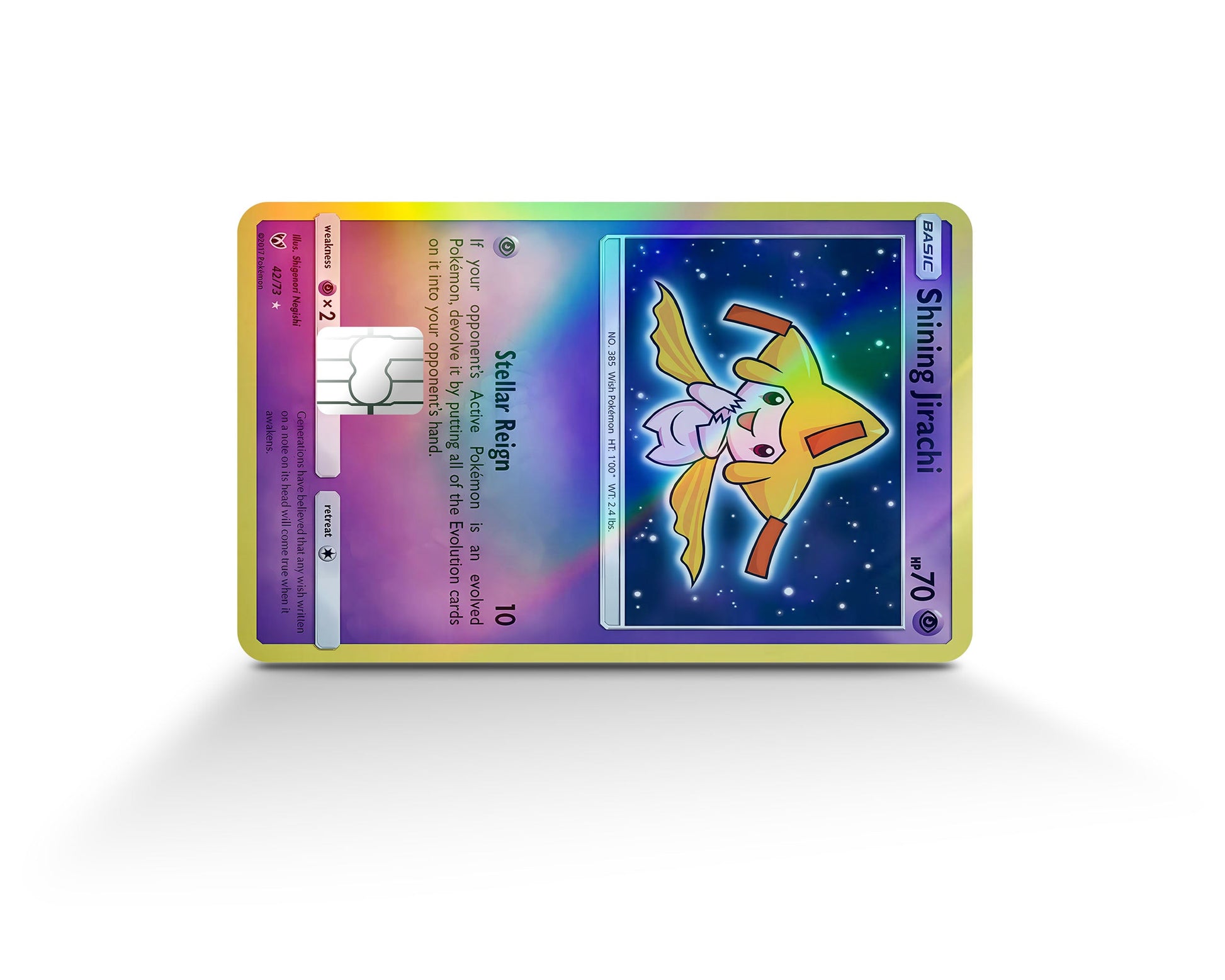 Shining Jirachi Pokemon Card Holographic Credit Card Holographic Credit Card Skin Anime Town Creations Shining Jirachi Pokemon Card Holographic Credit Card Holographic Credit Card Skin Anime Town Creations