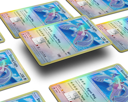 Anime Town Creations Holographic Credit Card Shining Lugia Pokemon Card Window Skins - Anime Pokemon Holographic Credit Card Skin