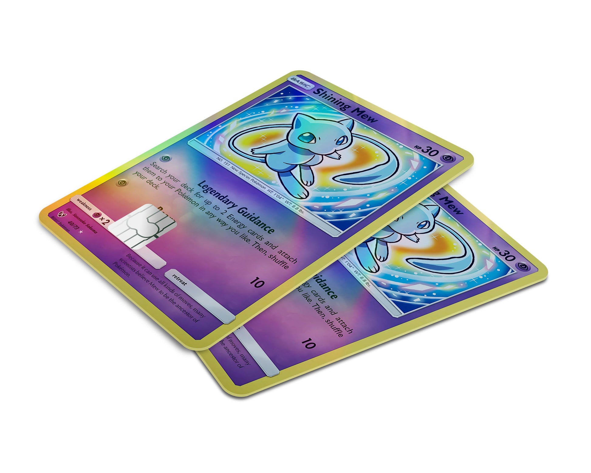 Shining Mew Pokemon Card Holographic Credit Card Holographic Credit Card Skin Anime Town Creations Shining Mew Pokemon Card Holographic Credit Card Holographic Credit Card Skin Anime Town Creations