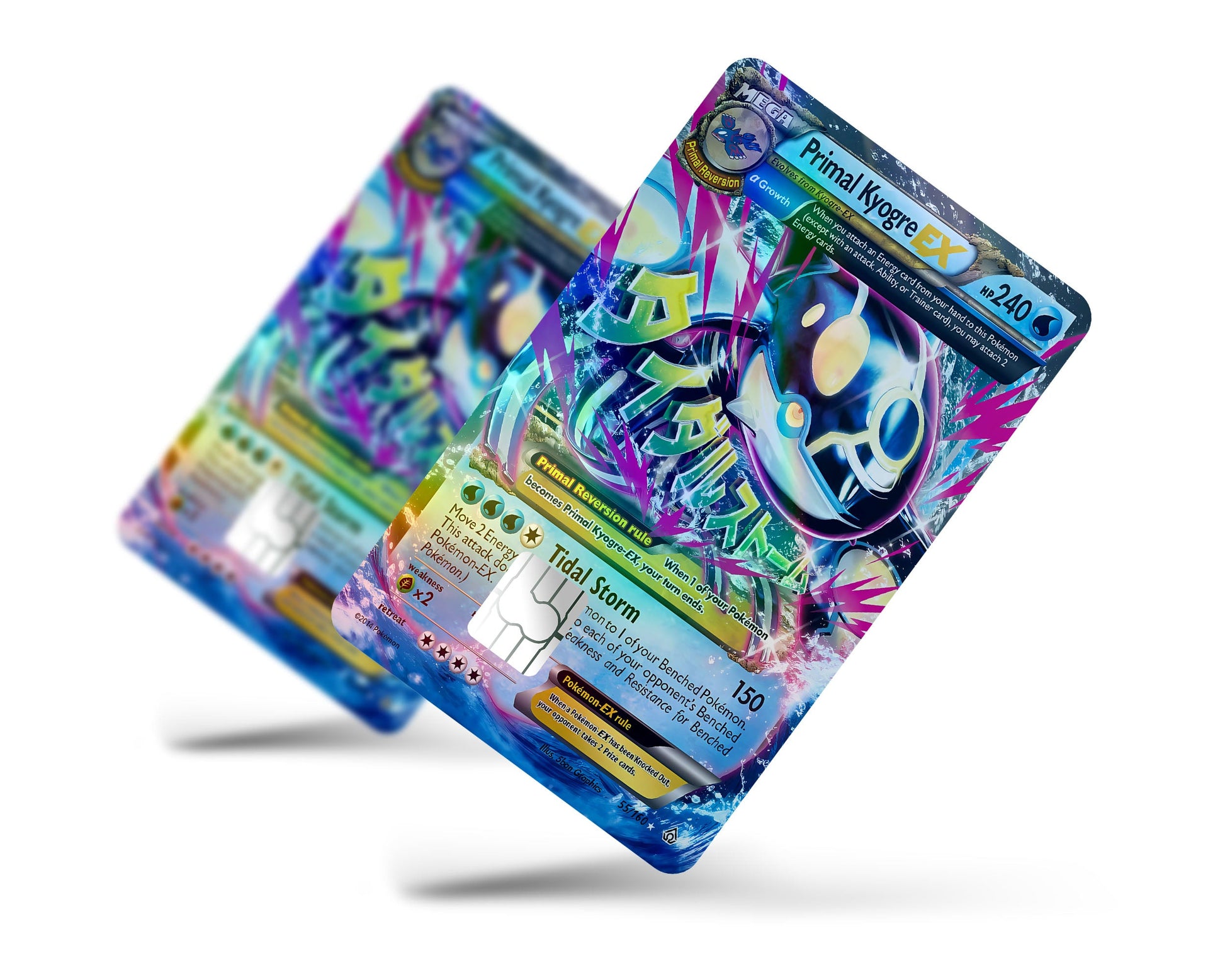 Mega Primal Kyogre Pokemon Card Holographic Credit Card Holographic Credit Card Skin Anime Town Creations Mega Primal Kyogre Pokemon Card Holographic Credit Card Holographic Credit Card Skin Anime Town Creations