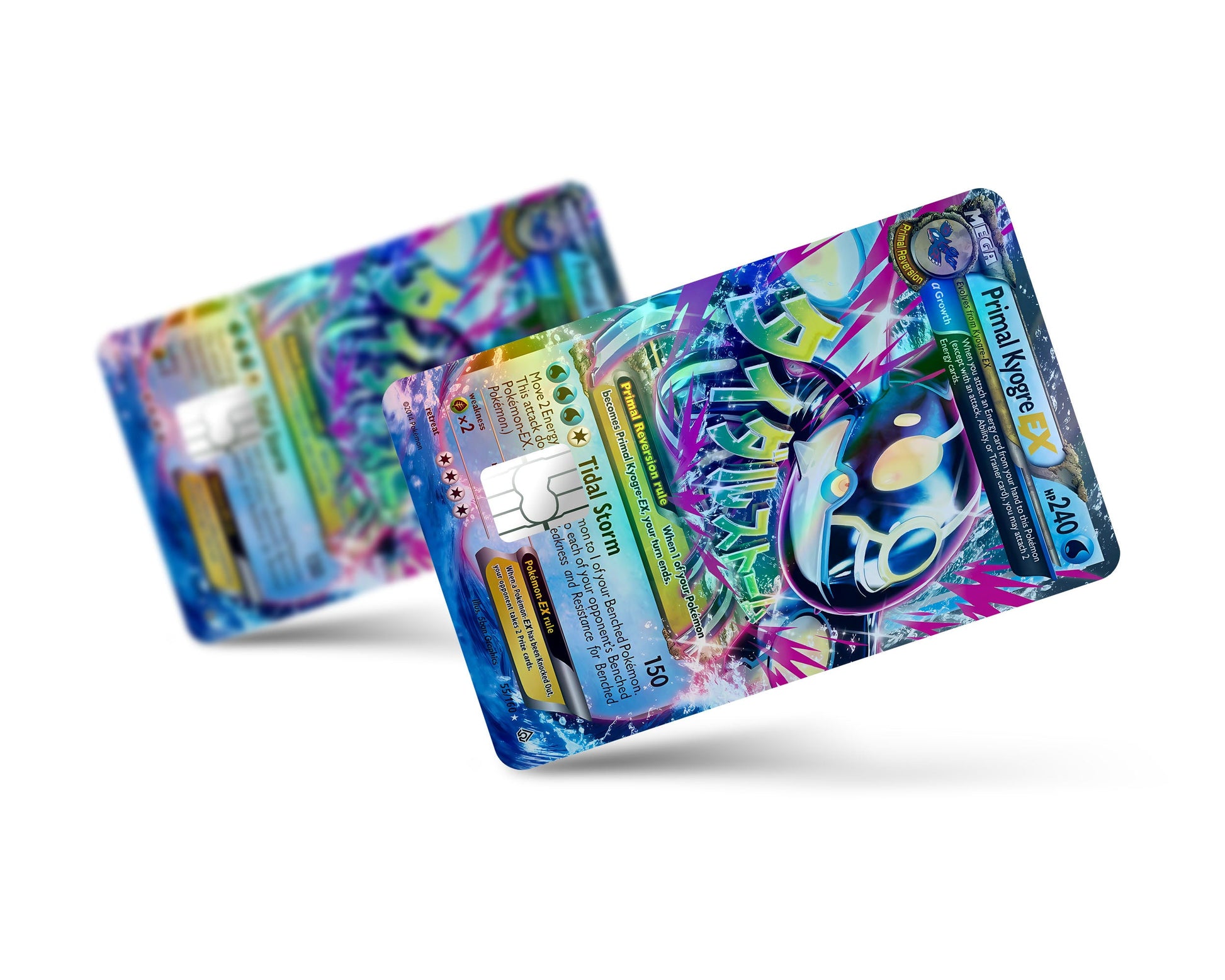 kyogre gx pokemon card Mega Primal Kyogre Pokemon Card Holographic Credit Card Skin