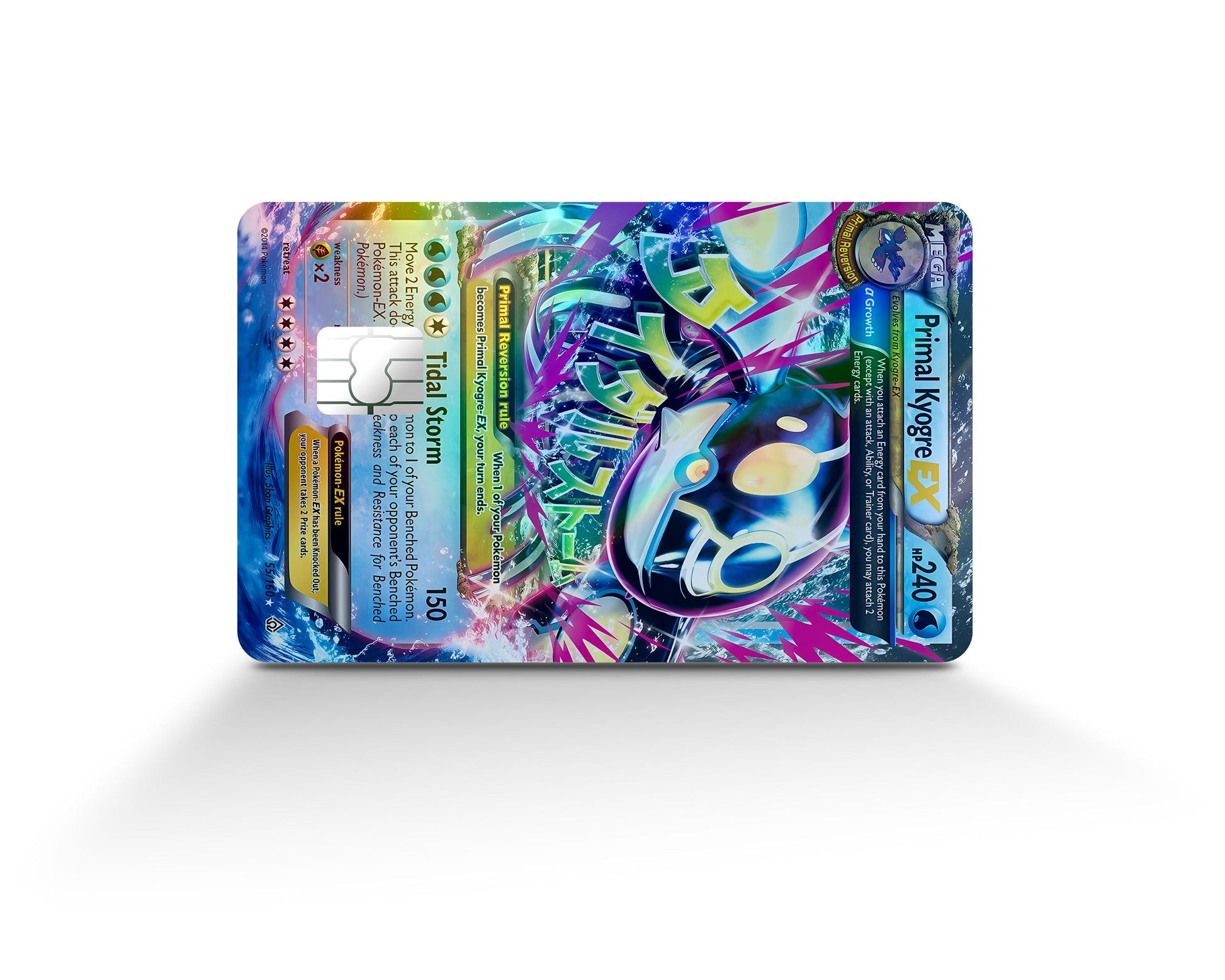 pokemon card kyogre Mega Primal Kyogre Pokemon Card Holographic Credit Card Holographic Credit Card Skin – Anime Town Creations