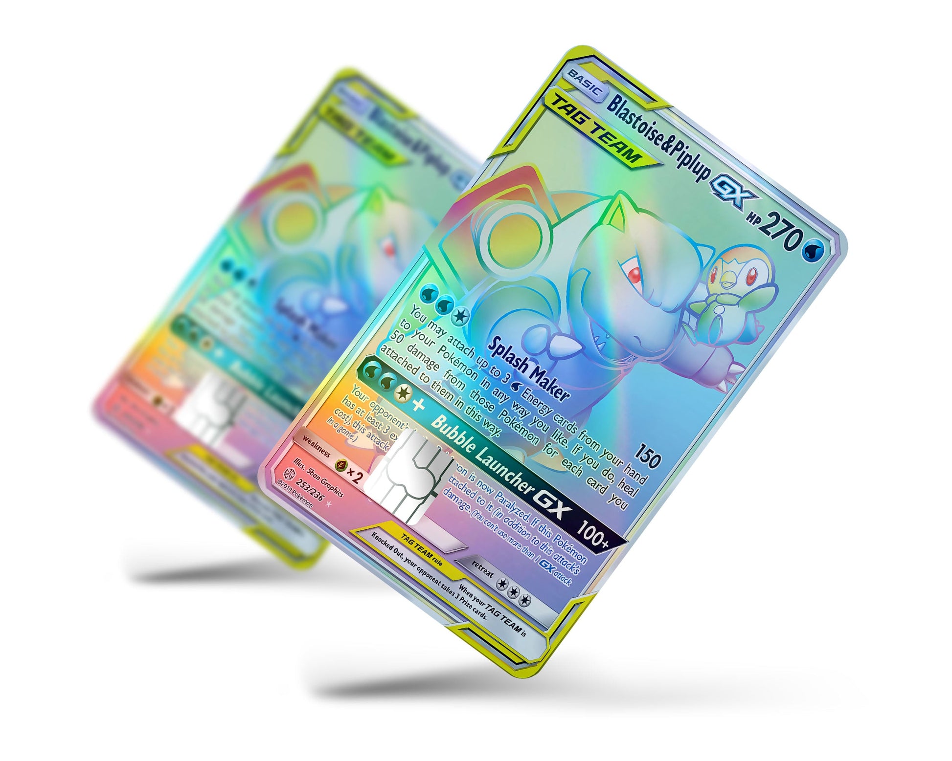 Rainbow Blastoise Piplup Pokemon Card Holographic Credit Card Holographic Credit Card Skin Anime Town Creations Rainbow Blastoise Piplup Pokemon Card Holographic Credit Card Holographic Credit Card Skin Anime Town Creations