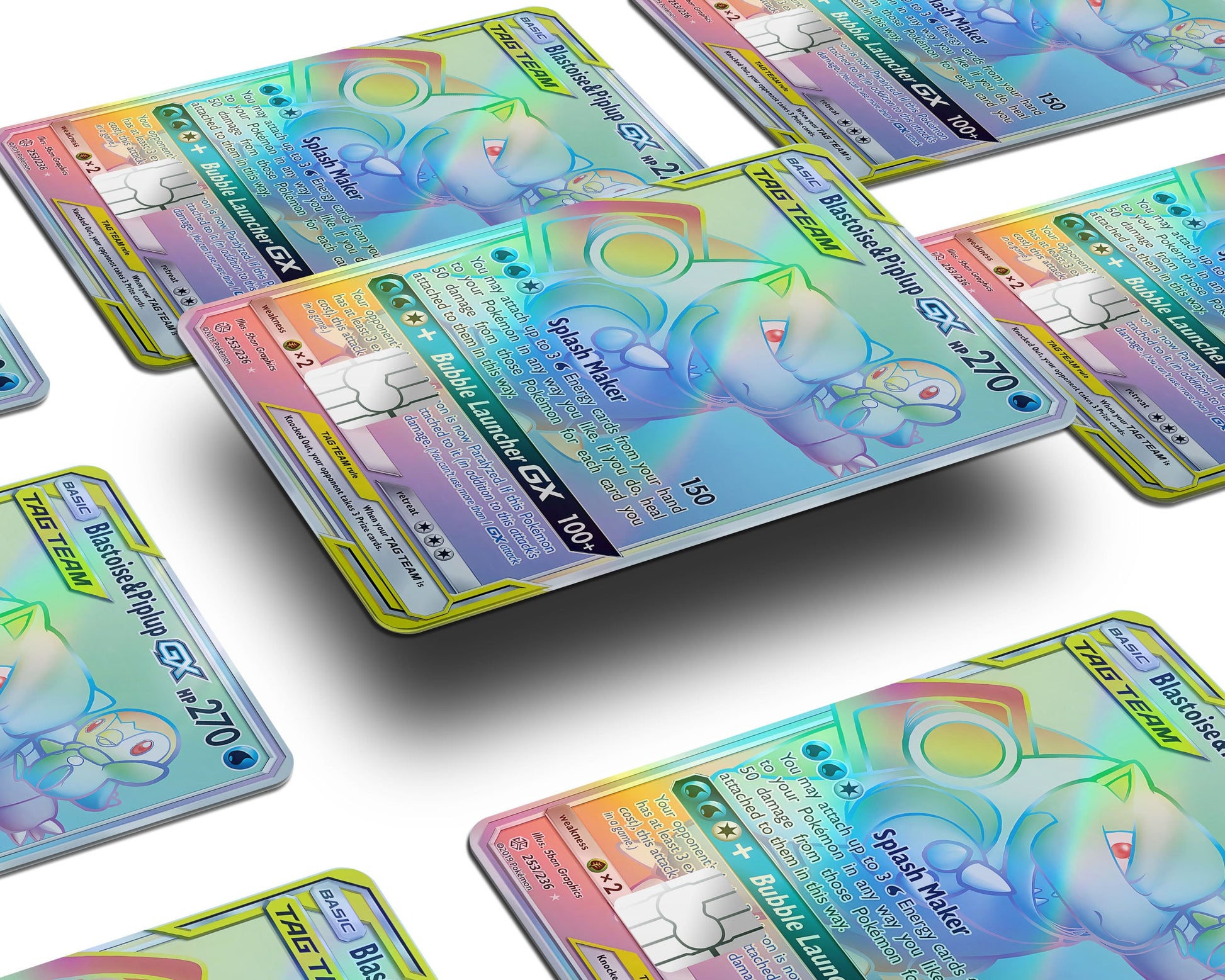 Rainbow Blastoise Piplup Pokemon Card Holographic Credit Card Holographic Credit Card Skin Anime Town Creations Rainbow Blastoise Piplup Pokemon Card Holographic Credit Card Holographic Credit Card Skin Anime Town Creations