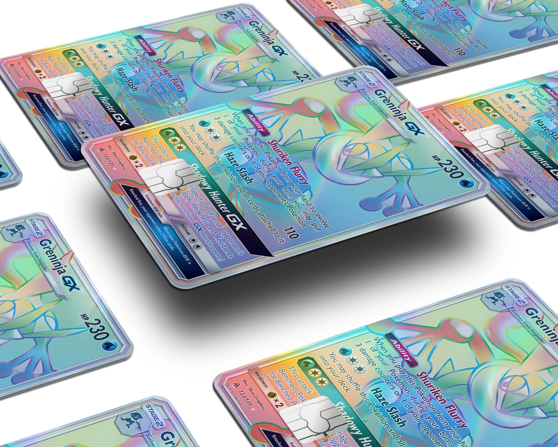 Rainbow Greninja Pokemon Card Holographic Credit Card Holographic Credit Card Skin Anime Town Creations Rainbow Greninja Pokemon Card Holographic Credit Card Holographic Credit Card Skin Anime Town Creations
