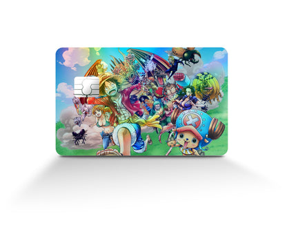 Anime Town Creations Holographic Credit Card One Piece Luffy Gang Full Skins - Anime One Piece Holographic Credit Card Skin