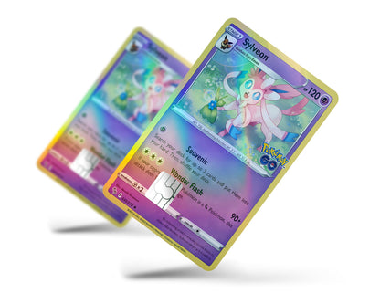 Cute Sylveon Pokemon Card Holographic Credit Card Holographic Credit Card Skin – Anime Town Creations