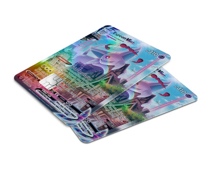 Anime Town Creations Holographic Credit Card Rare Espeon Pokemon Card Window Skins - Anime Pokemon Holographic Credit Card Skin