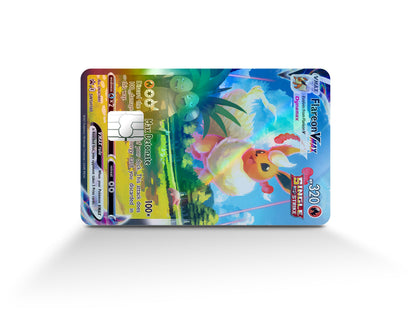 Anime Town Creations Holographic Credit Card Rare Flareon Pokemon Card Full Skins - Anime Pokemon Holographic Credit Card Skin
